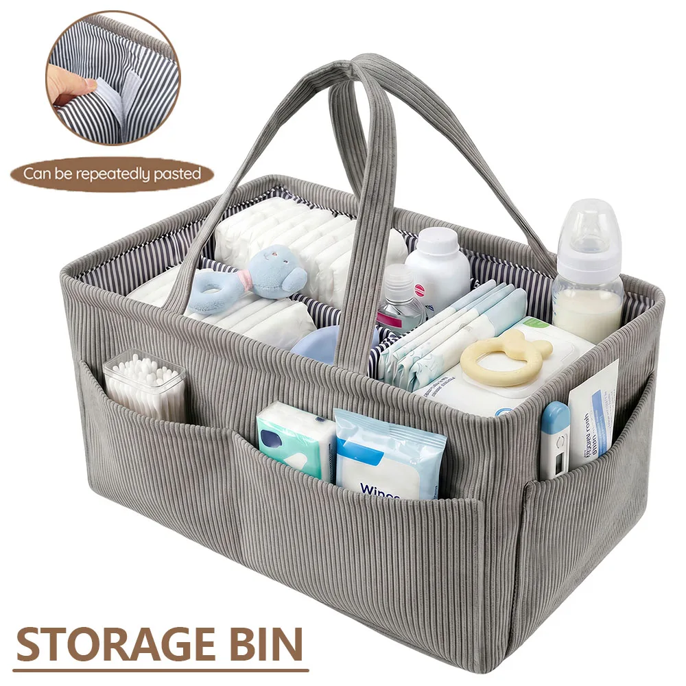 Diaper Caddy Organizer - 아기 기저귀 정리함 접이식 코듀로이 유아용