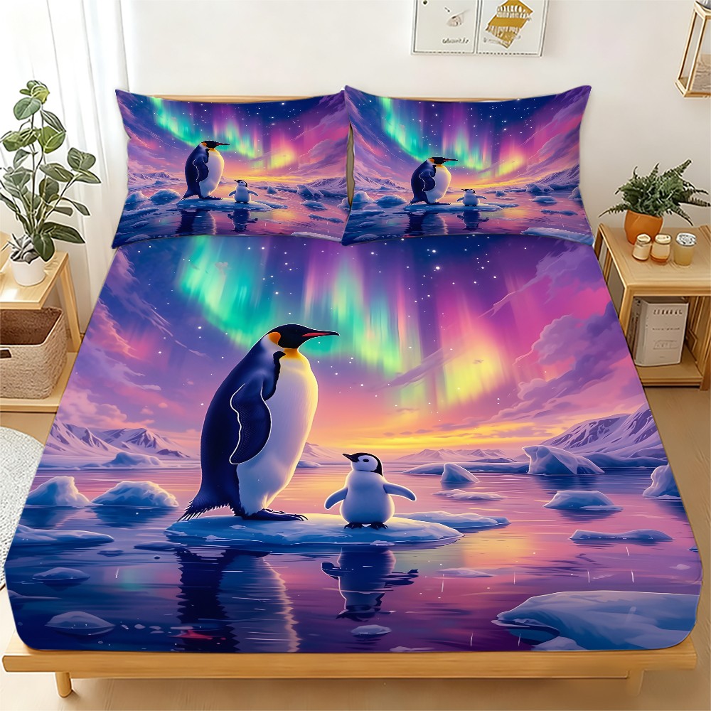 Baby Nursery Bedding Sets - 오로라 펭귄 침구 세트 3종 세트
