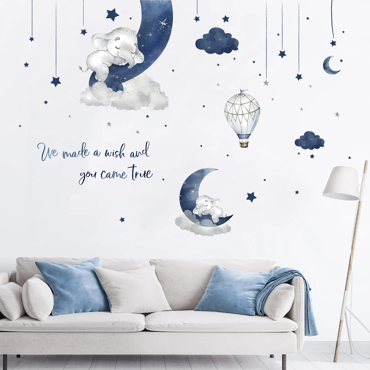 Baby Nursery Decor Boy - 1Pc 만화 동물 코끼리 벽 스티커