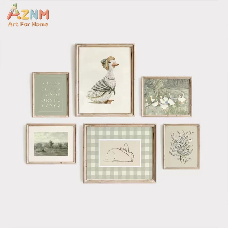 Baby Nursery Vintage Decor - AZNM 빈티지 피터 래빗 제미마 퍼들덕