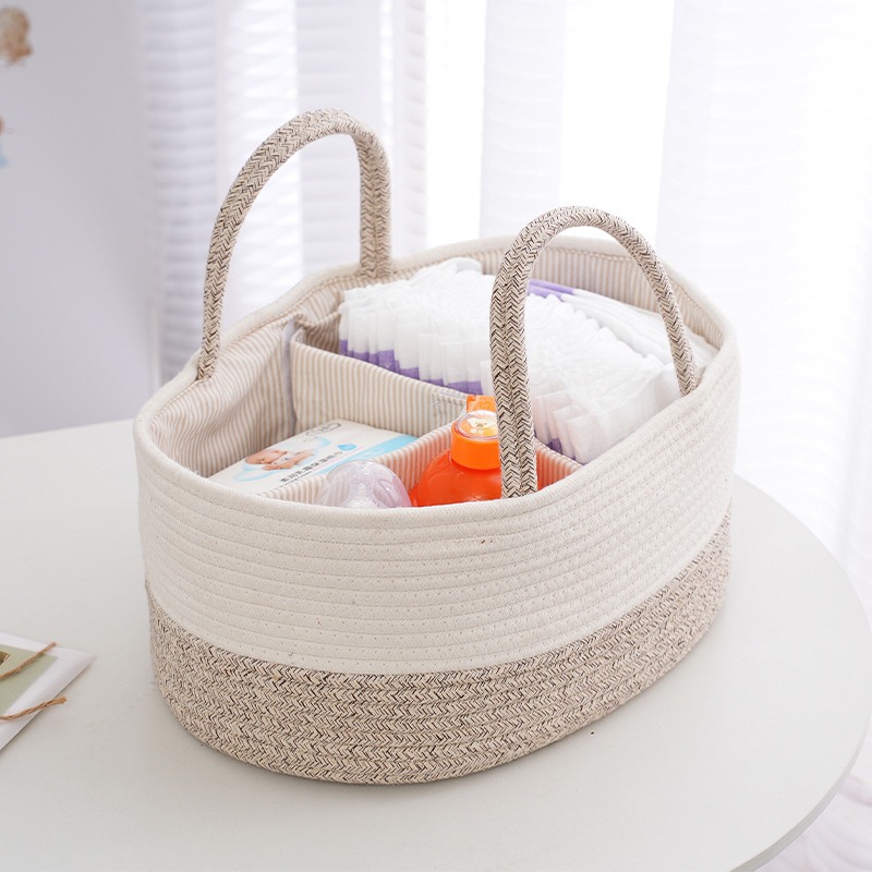 Diaper Caddy Organizer - 접이식 기저귀 정리함 면 로프 기저귀