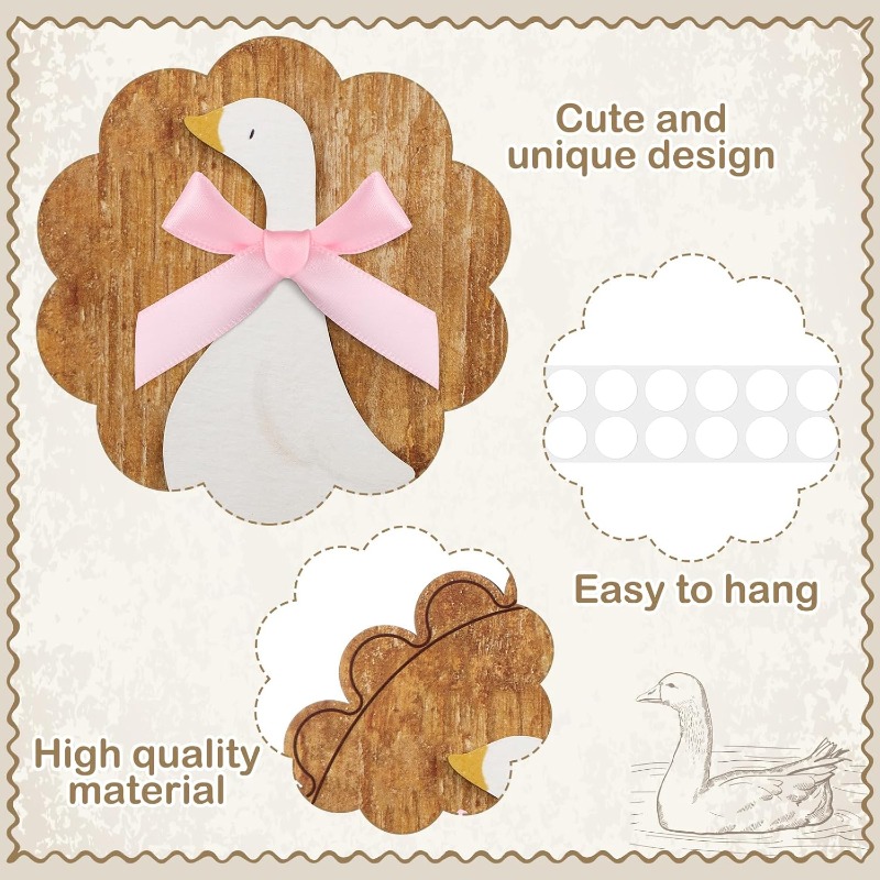 기발한 빈티지 나무 거위 벽 예술 - 실제 활이 있는  - Baby Nursery Vintage Decor 리뷰 및 가격