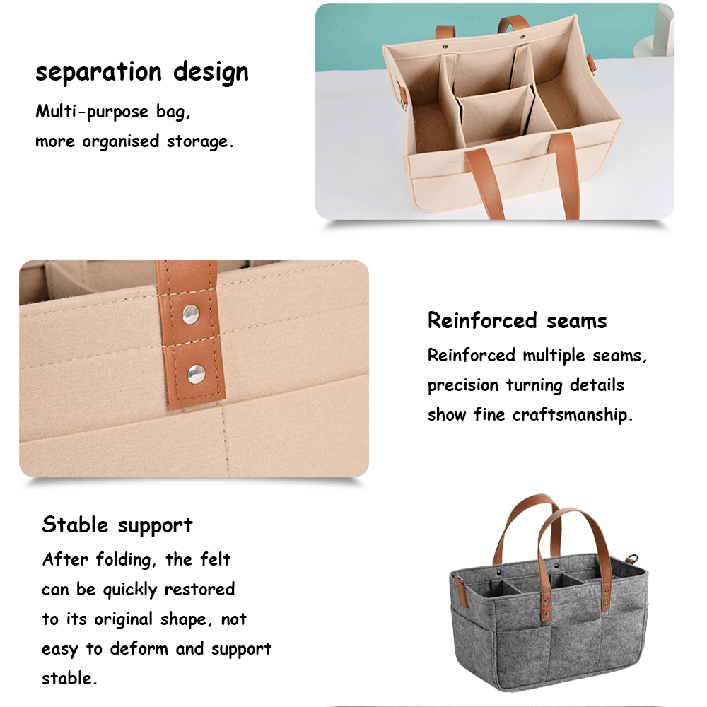 자동차 아기 펠트 보관 보육 정리함 바구니, 손잡이가  - Diaper Caddy Organizer 리뷰 및 가격