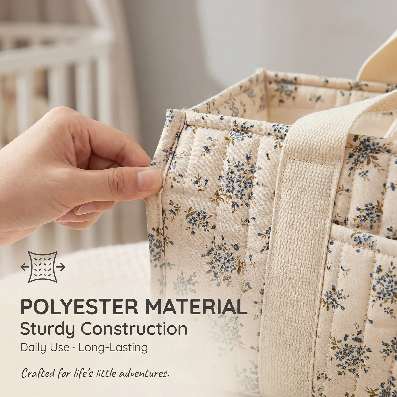 접이식 기저귀 정리함 꽃무늬 디자인 세련된 손잡이가 있 - Diaper Caddy Organizer 리뷰 및 가격