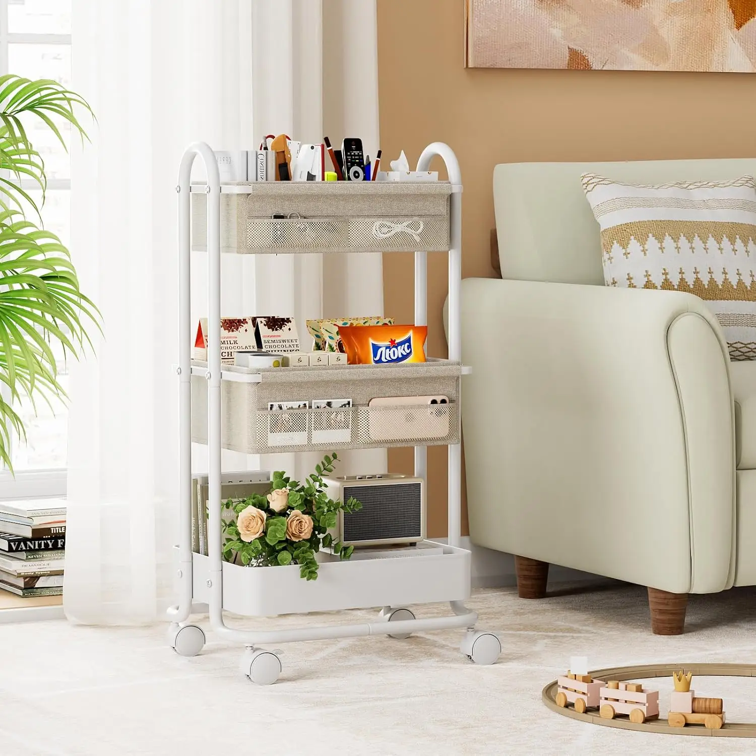 아기 기저귀 정리함 3단 이동식 수납 카트 탈부착 가능 - Diaper Caddy Organizer 리뷰 및 가격
