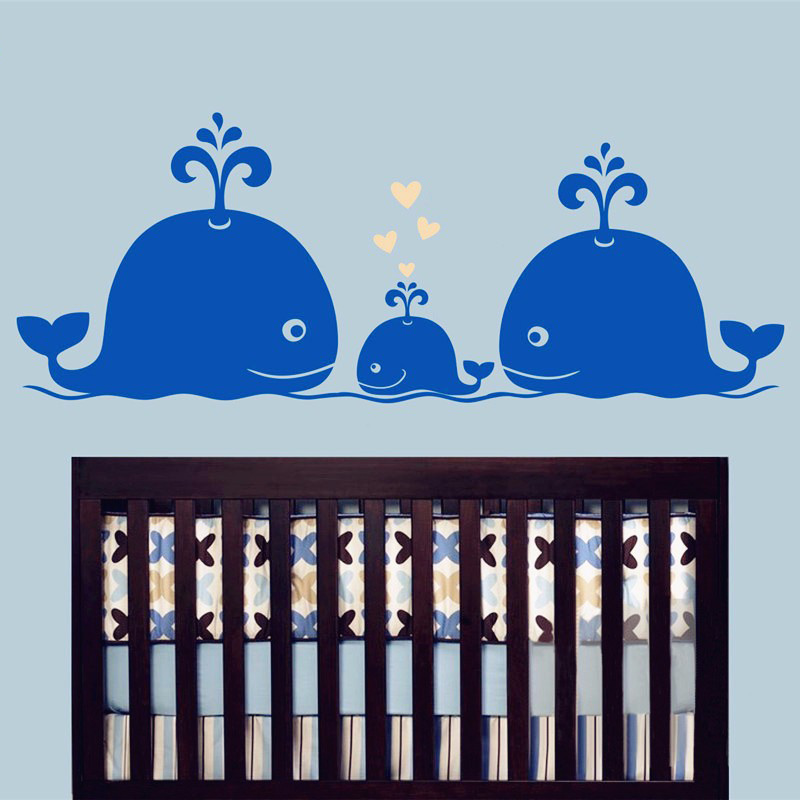 새로운 귀여운 고래 하트 가족 벽 데칼 아기 보육 장식 - Baby Nursery Vintage Decor 리뷰 및 가격