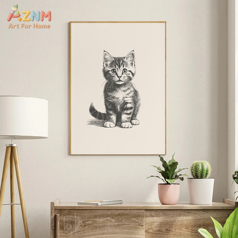 AZNM 빈티지 스케치 아기 동물 캔버스 벽 예술 여우 - Baby Nursery Vintage Decor 리뷰 및 가격