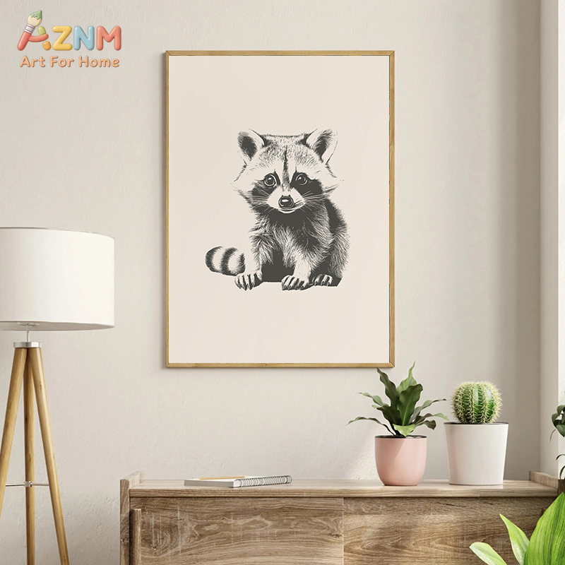 AZNM 빈티지 스케치 아기 동물 캔버스 벽 예술 여우 - Baby Nursery Vintage Decor 리뷰 및 가격