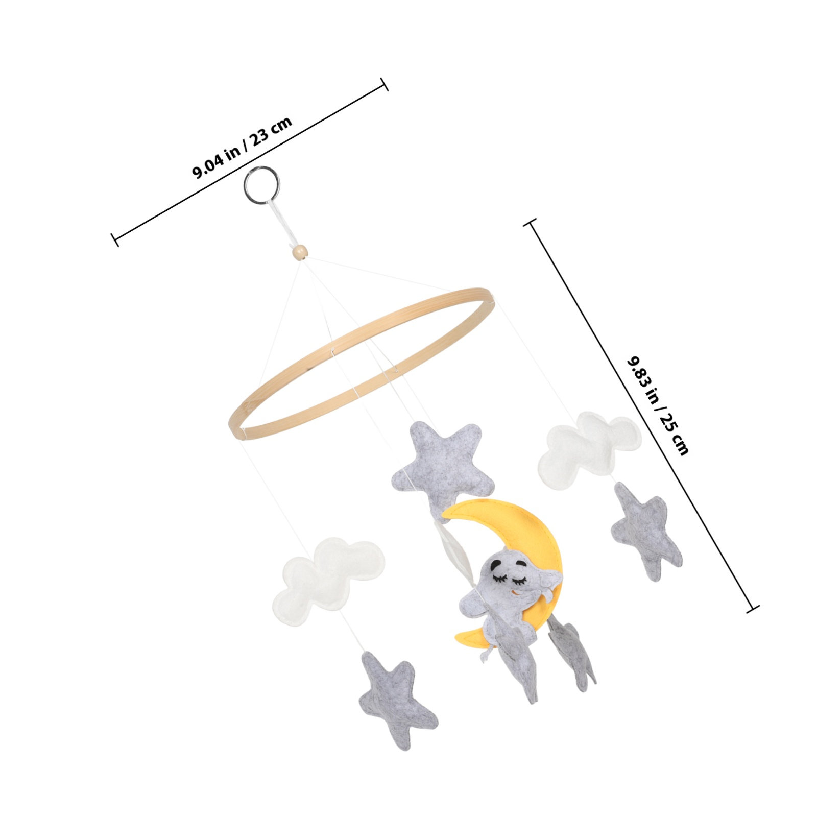 코끼리 구름 별 디자인의 펠트 동물 모빌, 아기 남아  - Baby Nursery Decor Boy 리뷰 및 가격