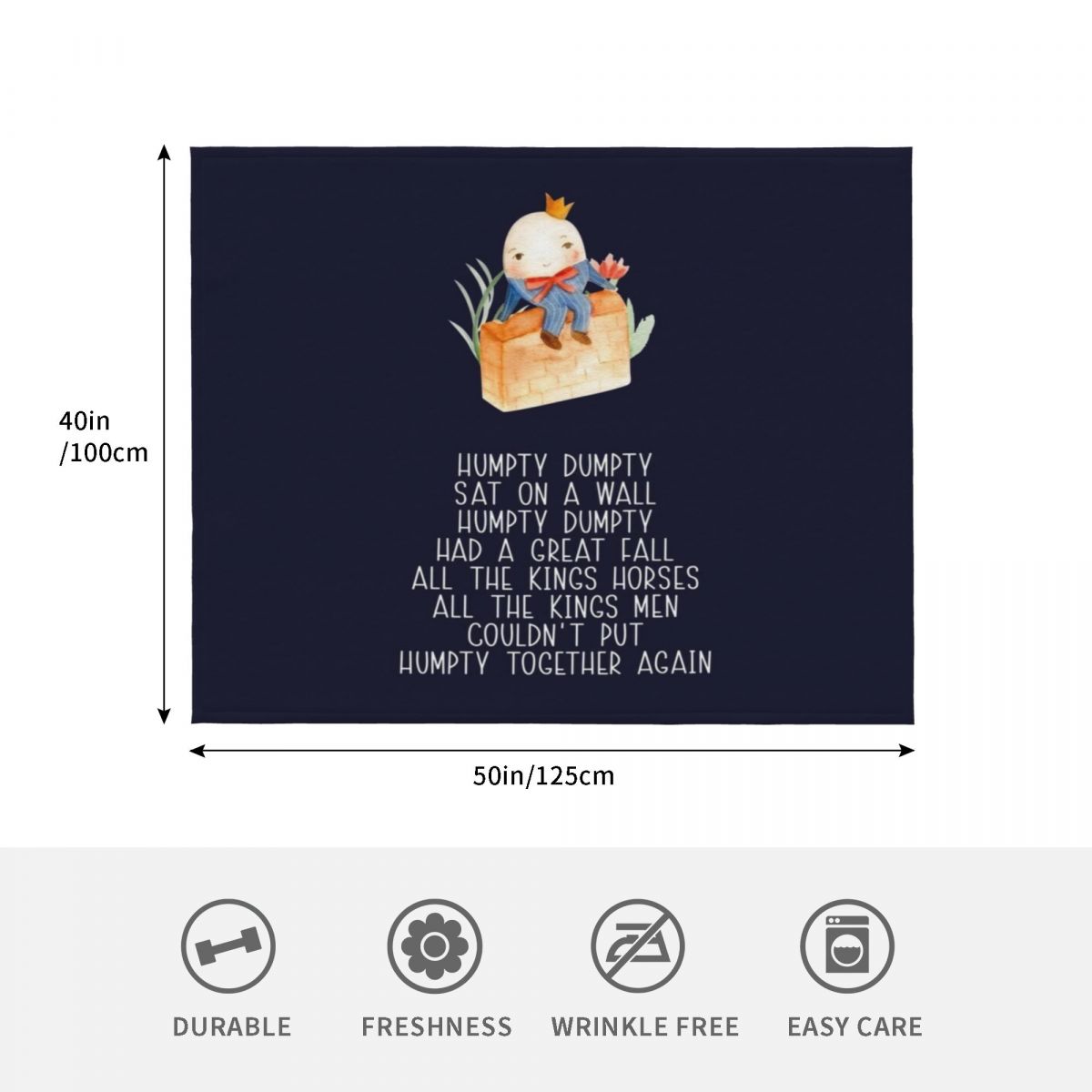 동요 - 험피 덤피 무늬 담요, 보온성이 뛰어난 여행용 - Baby Nursery Rhymes 리뷰 및 가격