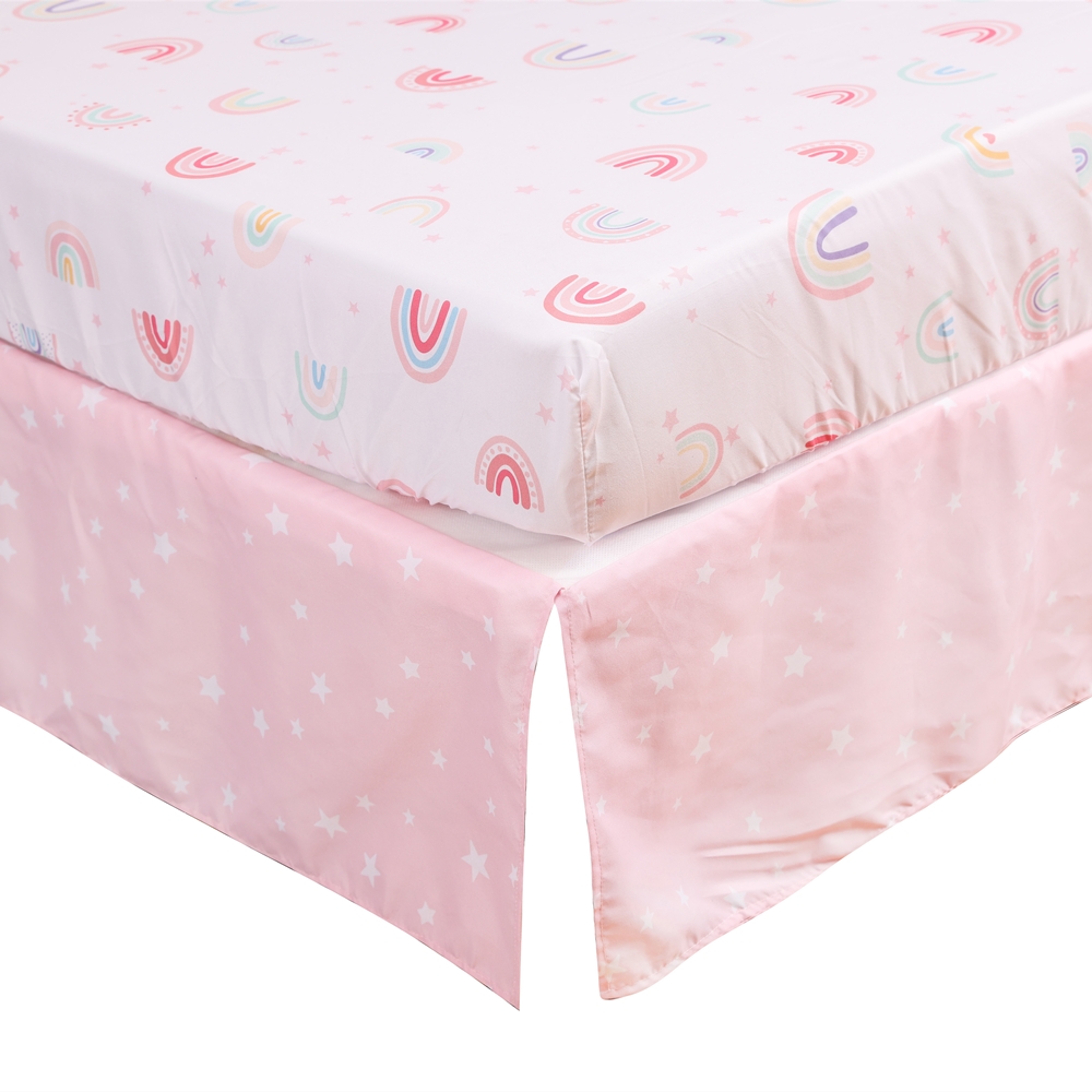 3Pcs 레인보우 베이비 유아용 침대 어린이 아기 침구 - Baby Nursery Bedding Sets 리뷰 및 가격
