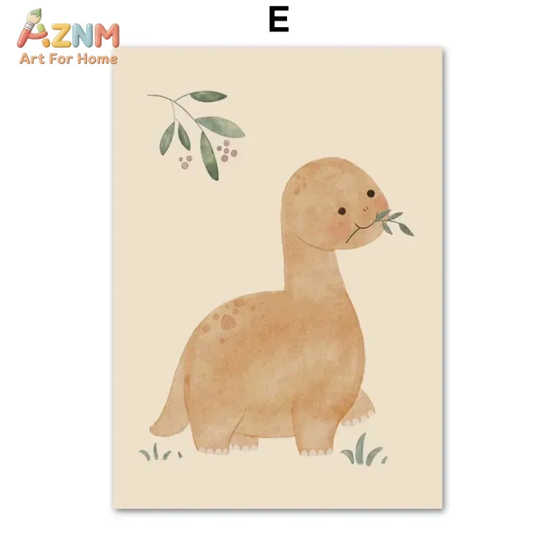 AZNM 중립 수채화 공룡 캔버스 벽 예술 아기 보육원 - Baby Nursery Neutral 리뷰 및 가격