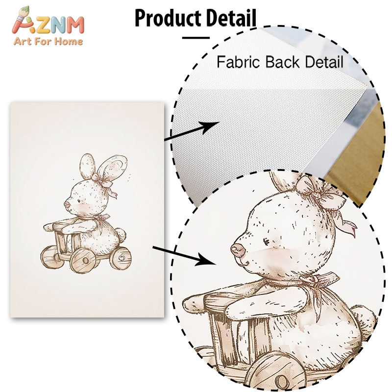 AZNM 빈티지 아기 장난감 캔버스 벽 장식 테디베어  - Baby Nursery Vintage Decor 리뷰 및 가격