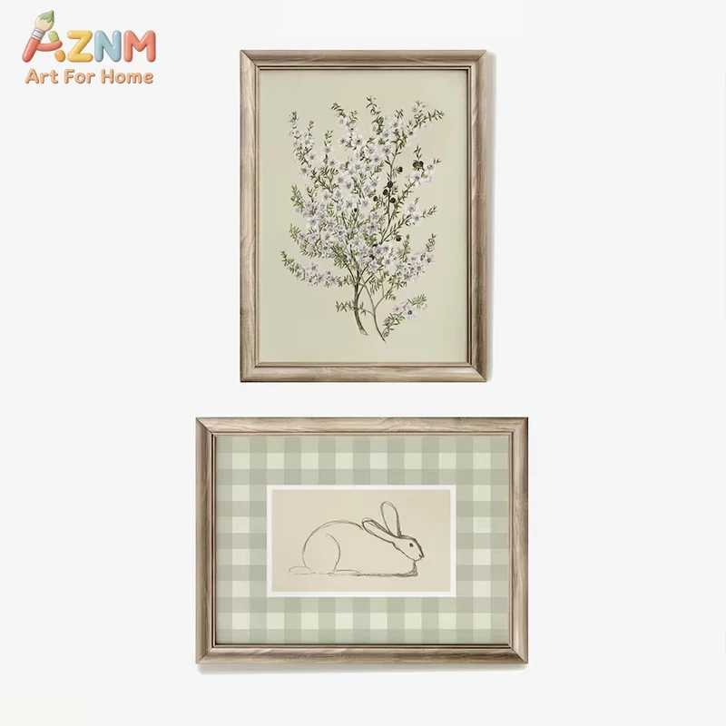 AZNM 빈티지 피터 래빗 제미마 퍼들덕 벽 아트 캔버 - Baby Nursery Vintage Decor 리뷰 및 가격