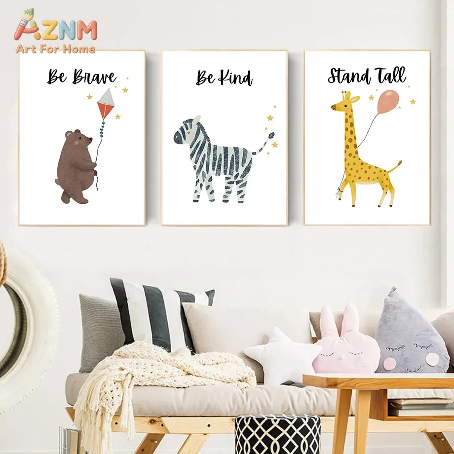 AZNM Be Brave Kind Stand Tall  - Baby Nursery Decor Boy 리뷰 및 가격
