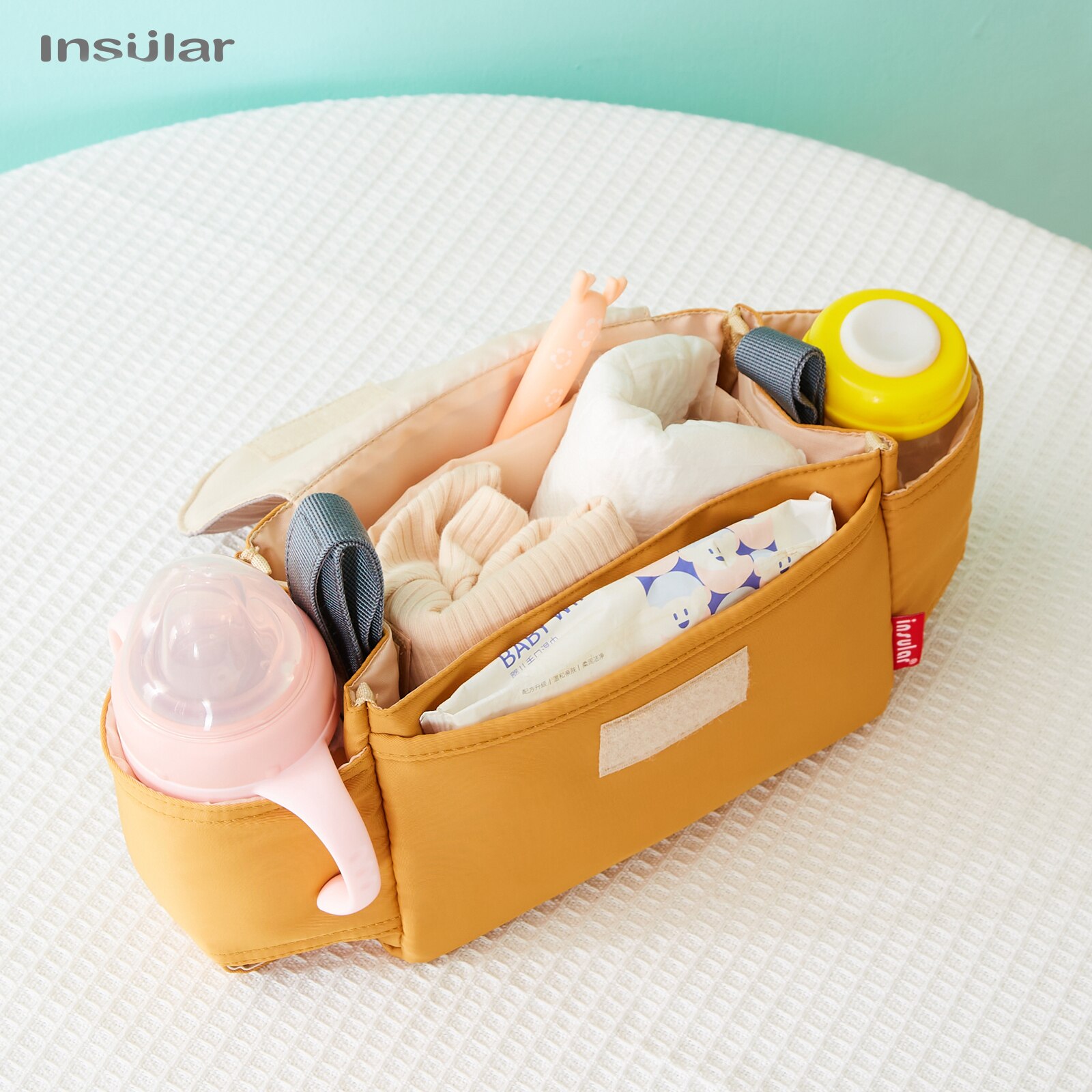 INSULAR 유모차 정리함 컵홀더가 있는 엄마 기저귀 - Diaper Caddy Organizer 리뷰 및 가격